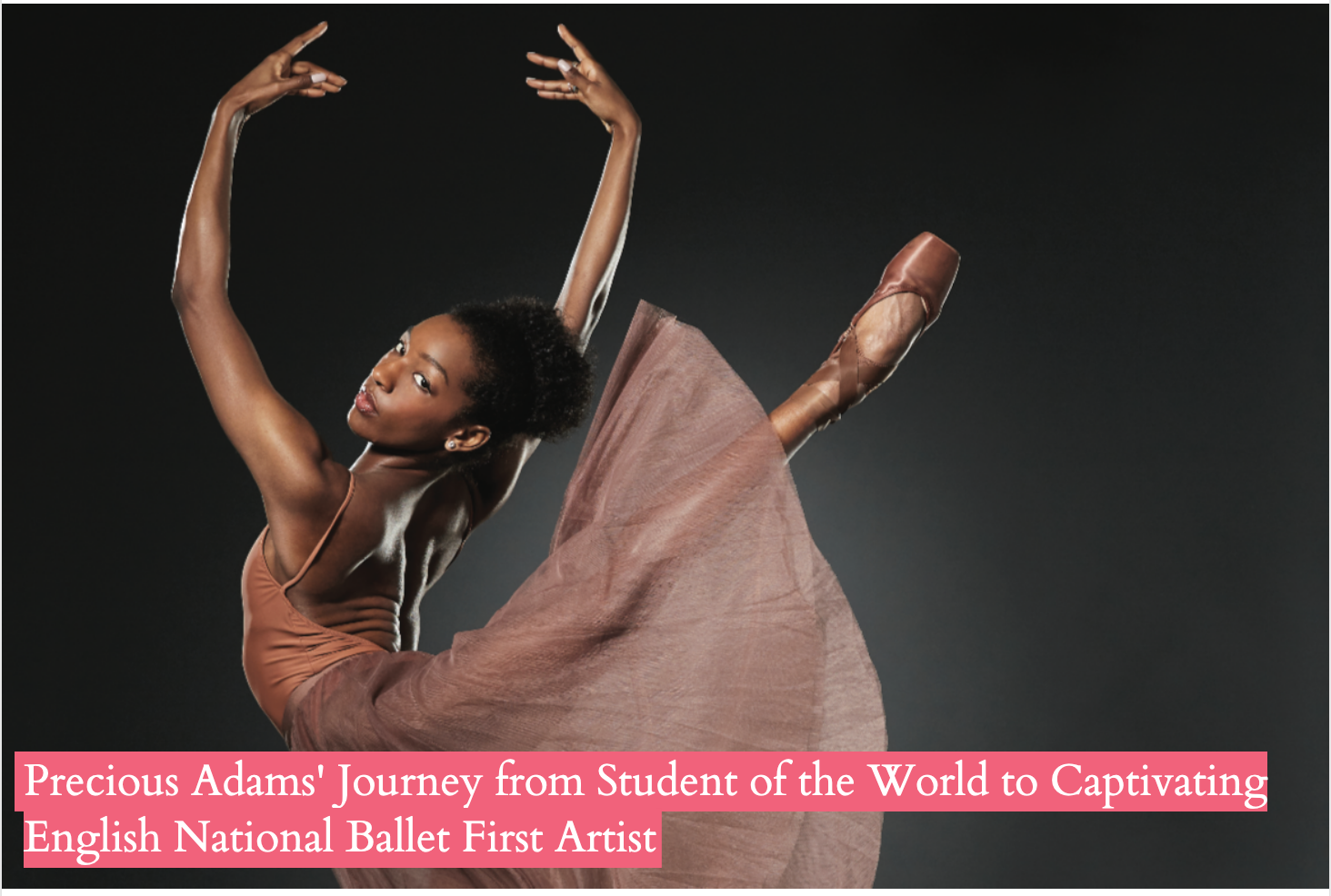 Ballerina Precious Adams explains why she won't wear the