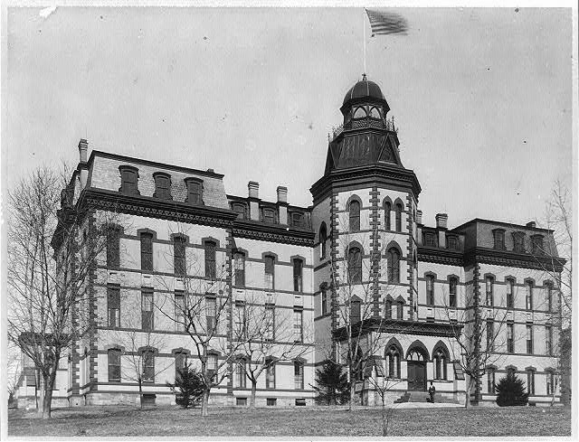 Main building, exterior, Howard University, Washington, DC, ca. 1900.