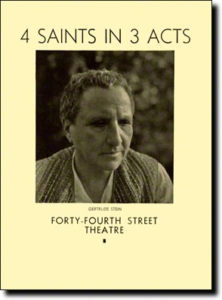 Playbill for Four Saints in Three Acts